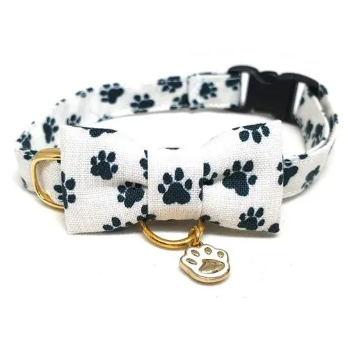 Paws collar with bowtie for cats and small dogs