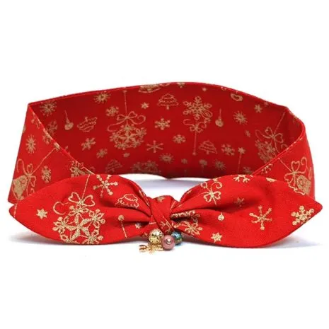 Golden Christmas Bandana Front