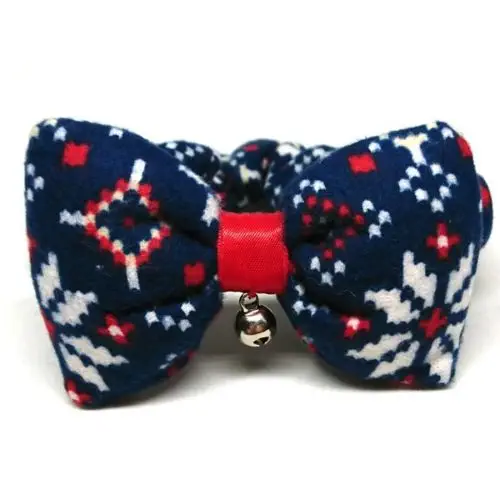 Nordic Snow decorative collar with bow for cats and small dogs