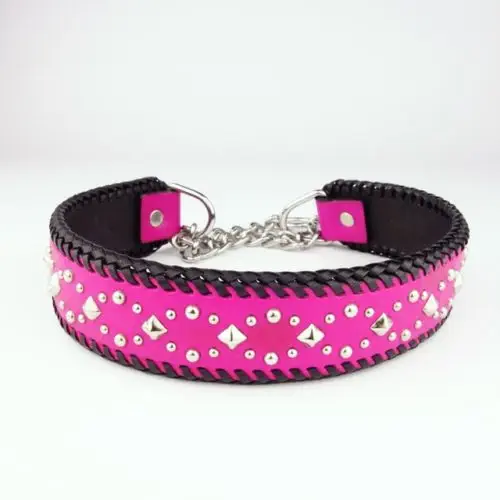 Rocker Pink! – Half-chain collar for big dogs