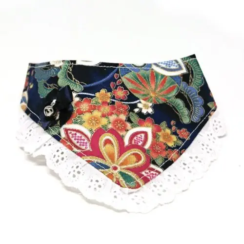 Midnight Blooms – Bandana for cats and small dogs